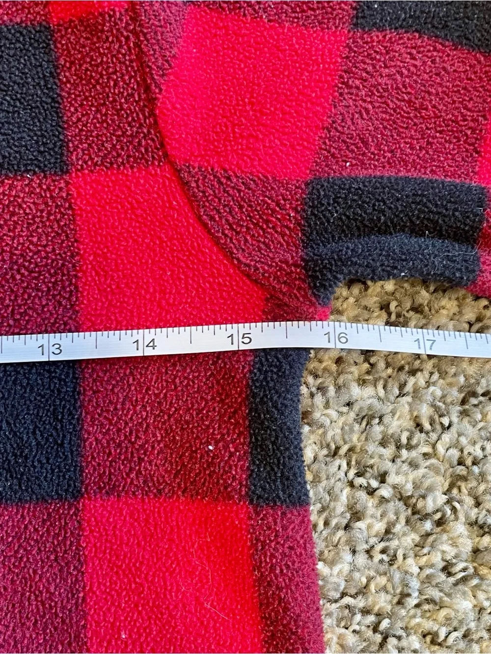 The Children's Place Red & Black Buffalo Plaid QuarterZip Pullover Size Kids 7/8